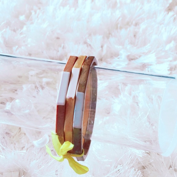 Jewelry - Wood Geometric Bangle Bracelets